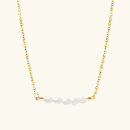 [Raffine]Fleur Freshwater Pearl Gold Necklace