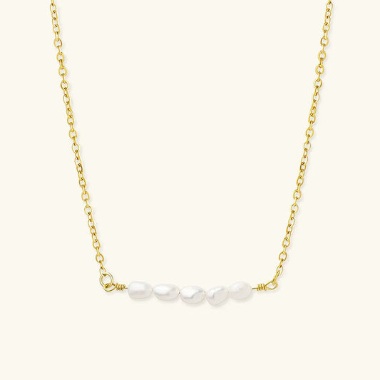 [Raffine]Fleur Freshwater Pearl Gold Necklace