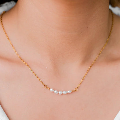 [Raffine]Fleur Freshwater Pearl Gold Necklace