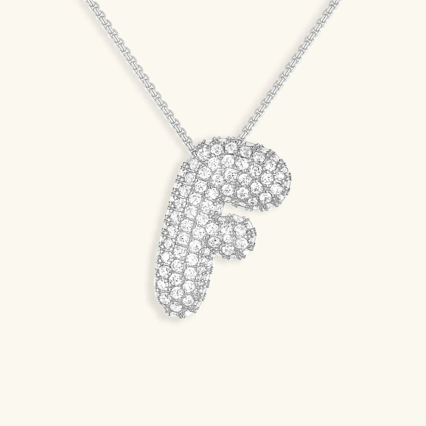 [Raffine]Bubble Initial Diamond Necklace