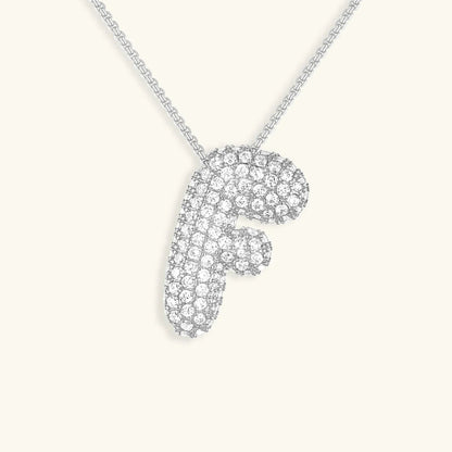 [Raffine]Bubble Initial Diamond Necklace