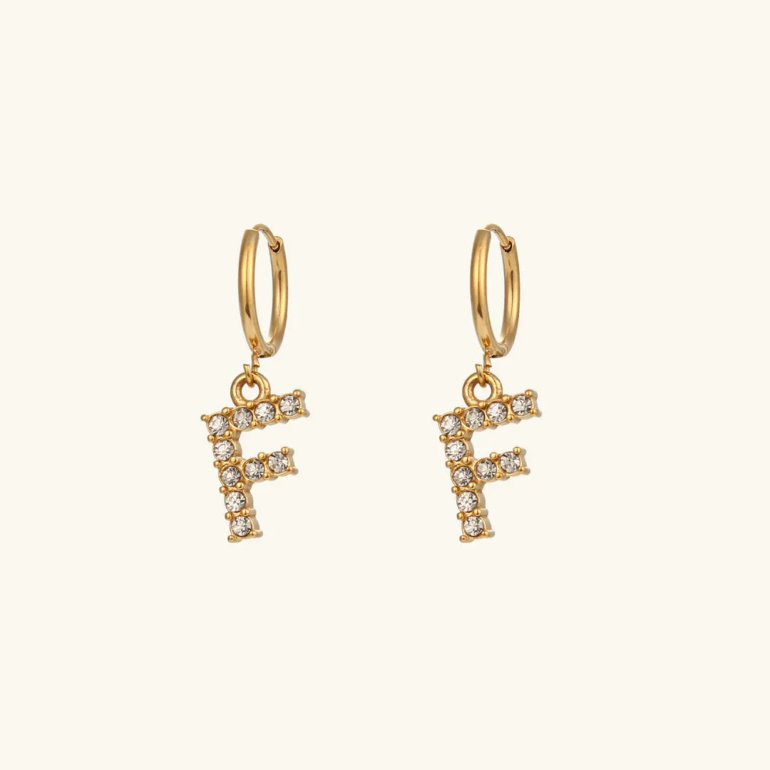 [Raffine]Wilhemina Initial Letter Earrings