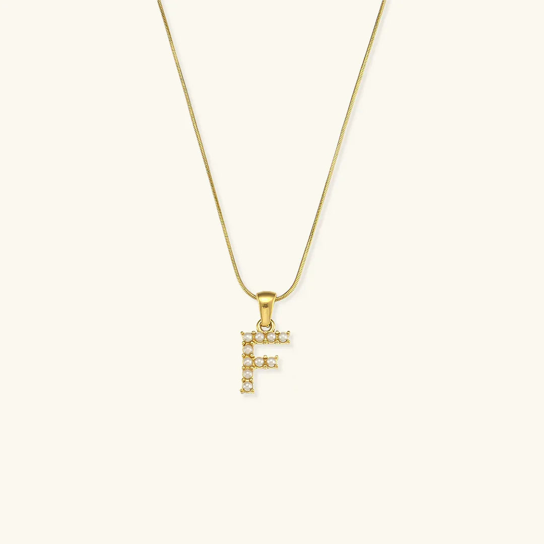 [Raffine]Augustine Initial Letter Pearl Necklace