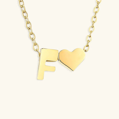 [Raffine]Ria Initial Letter Gold Necklace
