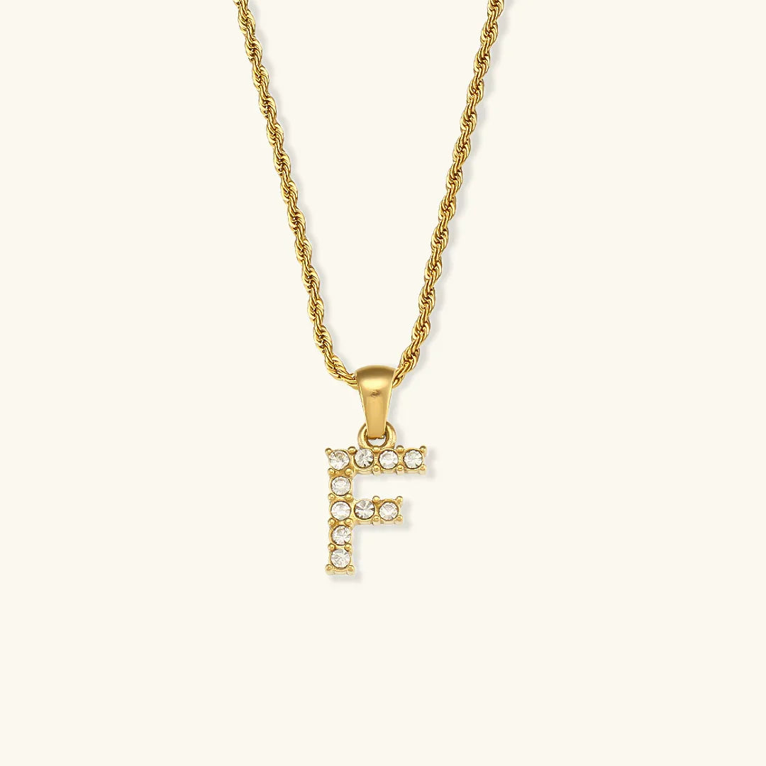 [Raffine]Maeve Letter Initial Diamond Necklace