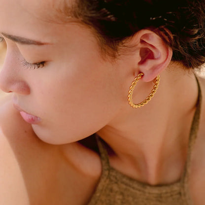 [Raffine]Gigi Twist Gold Earrings