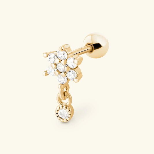 [Raffine]Roxanne Round Back Diamond Stud