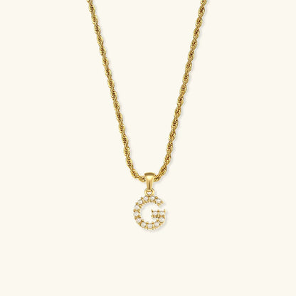 [Raffine]Elodie Initial Letter Pearl Necklace