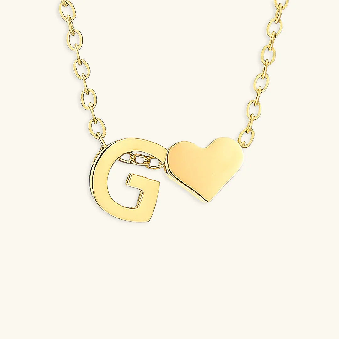 [Raffine]Ria Initial Letter Gold Necklace