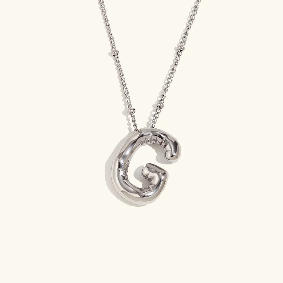 [Raffine]Balloon Gold Initial Necklace