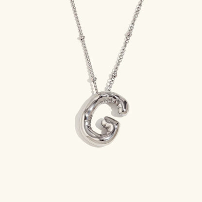 [Raffine]Balloon Gold Initial Necklace