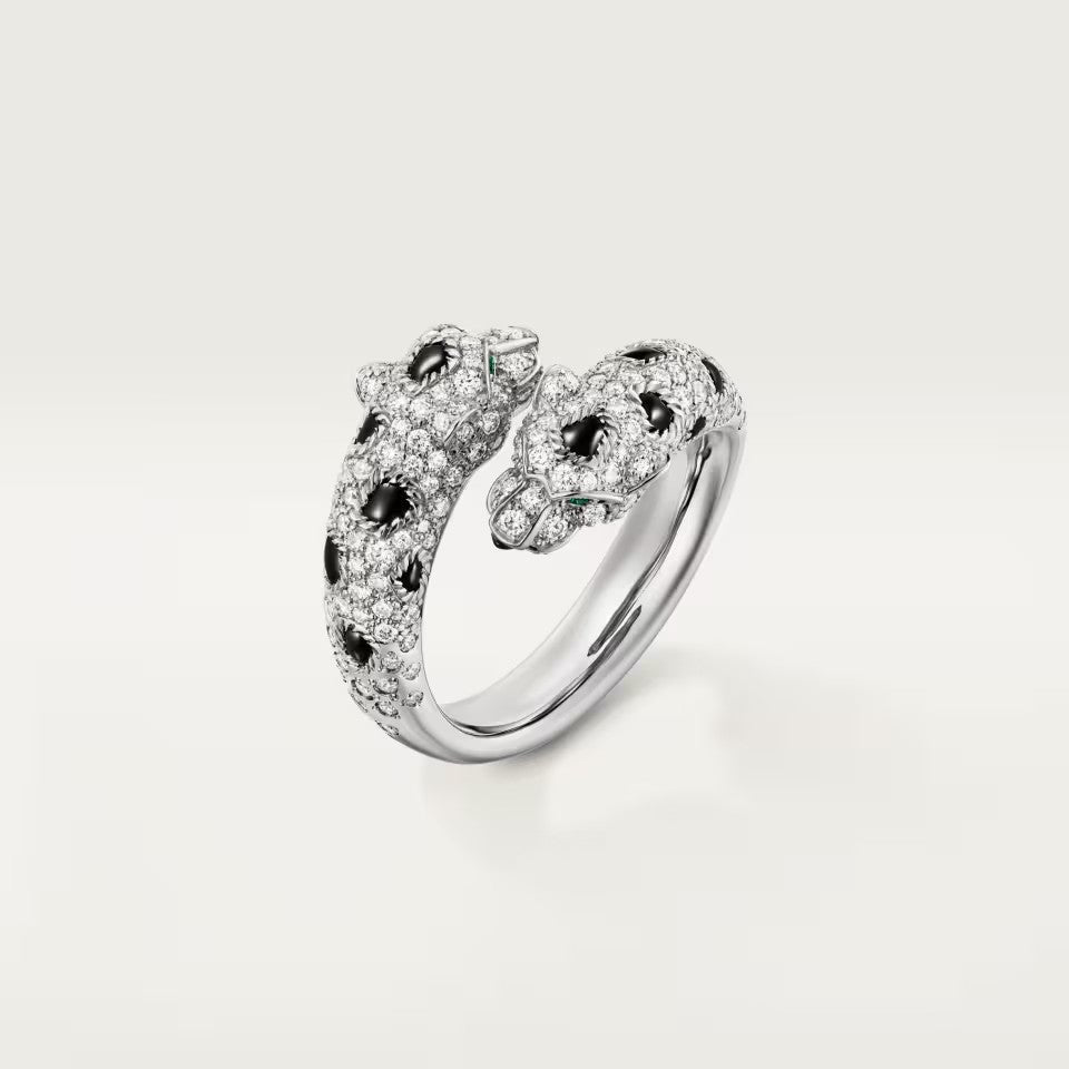 [Raffine]PANTHERE DOUBLE HEADED FULL DIAMOND  RING