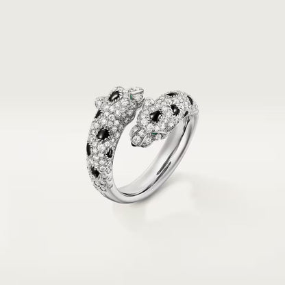 [Raffine]PANTHERE DOUBLE HEADED FULL DIAMOND  RING