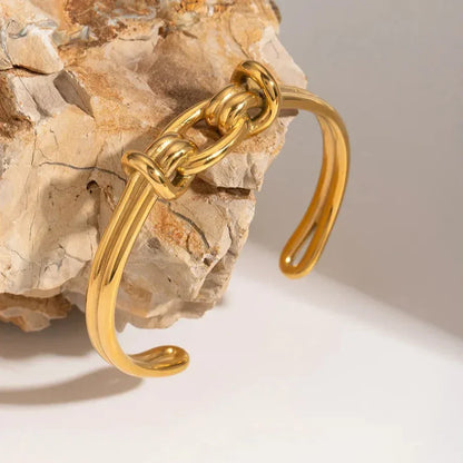 [Raffine]Luce Gold Knot Bangle