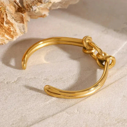 [Raffine]Luce Gold Knot Bangle