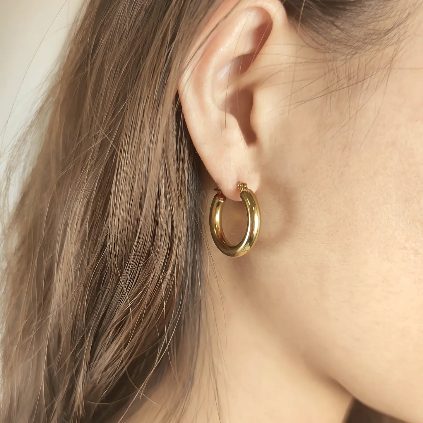 [Raffine]Wide Hoop Earrings