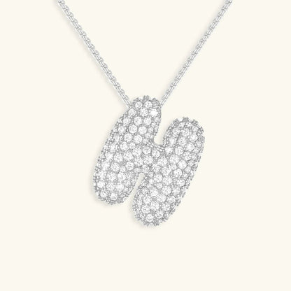 [Raffine]Bubble Initial Diamond Necklace