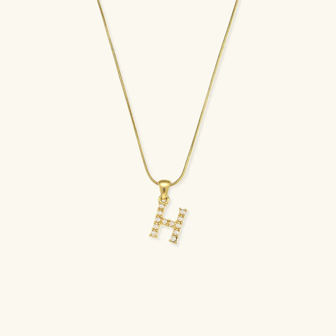 [Raffine]Augustine Initial Letter Pearl Necklace