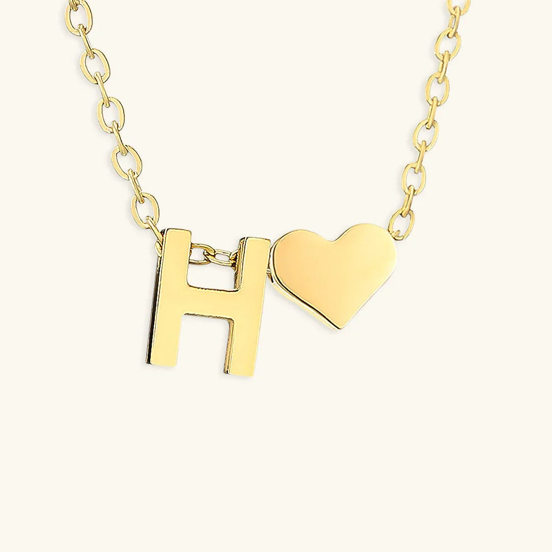[Raffine]Ria Initial Letter Gold Necklace
