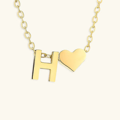 [Raffine]Ria Initial Letter Gold Necklace