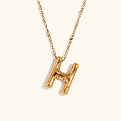 [Raffine]Balloon Gold Initial Necklace
