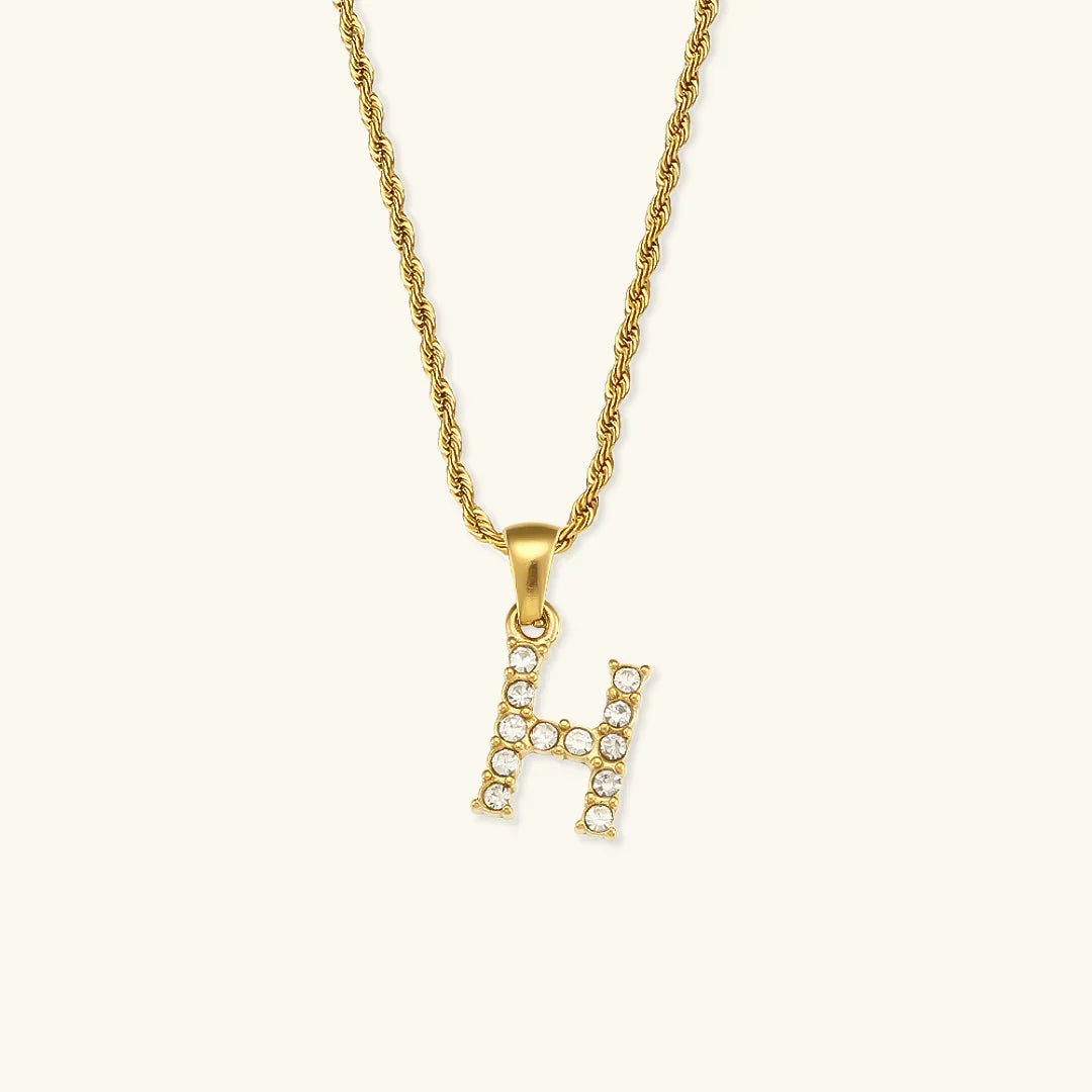 [Raffine]Maeve Letter Initial Diamond Necklace