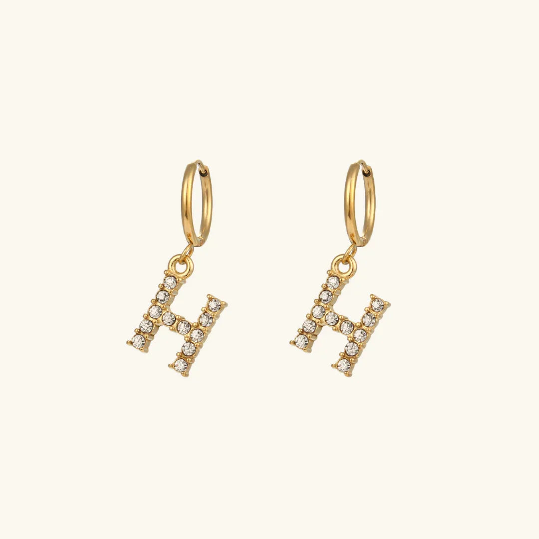 [Raffine]Wilhemina Initial Letter Earrings