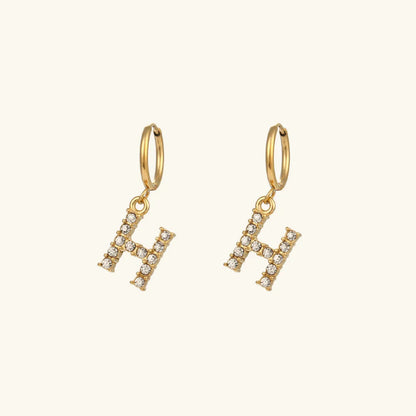 [Raffine]Wilhemina Initial Letter Earrings