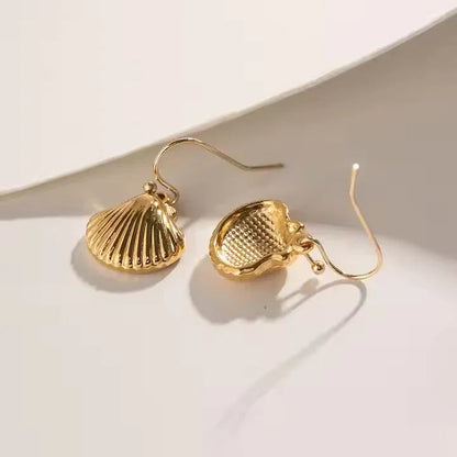 [Raffine]Breeze Gold Seashell Earrings