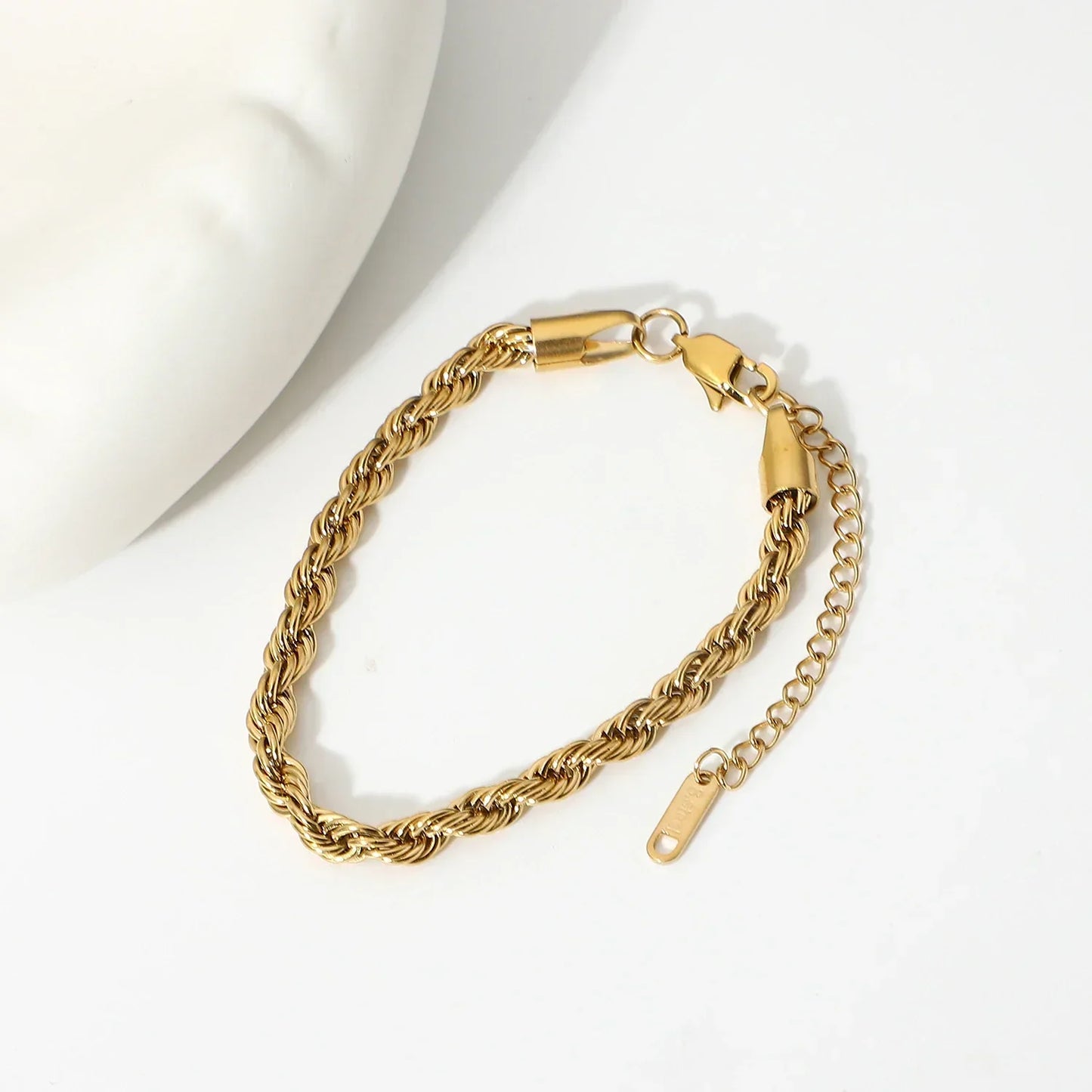 [Raffine]Clara Rope Chain Gold Bracelet