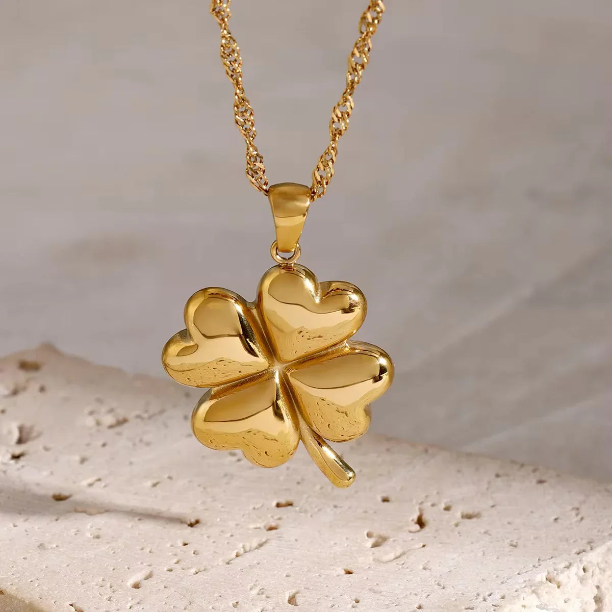 [Raffine]Ella Clover Gold Necklace