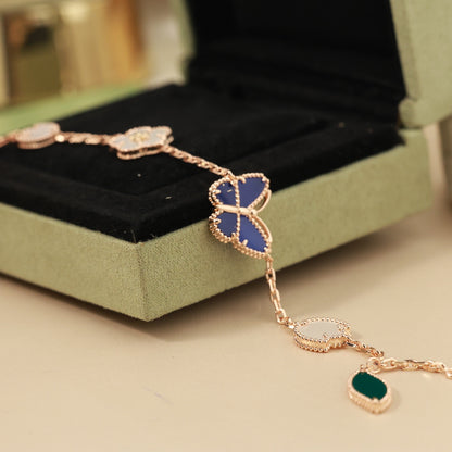 [Raffine]LUCKY SPRING BUTTERFLY 5 MOTIF BRACELET
