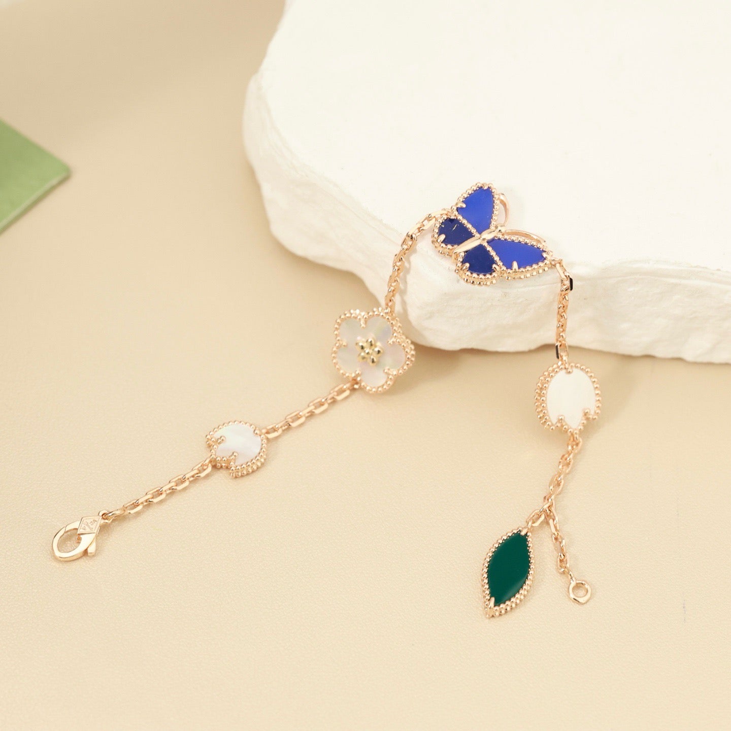 [Raffine]LUCKY SPRING BUTTERFLY 5 MOTIF BRACELET