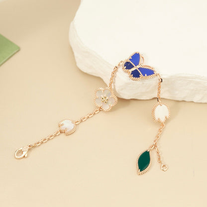 [Raffine]LUCKY SPRING BUTTERFLY 5 MOTIF BRACELET