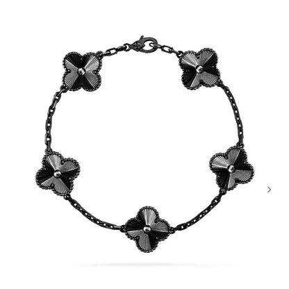 [Raffine]CLOVER 5 MOTIV SCHWARZES ARMBAND 