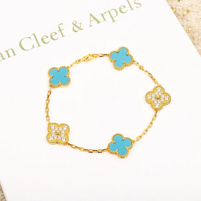 [رافين] مجموعة سوار CLOVER 5 MOTIF TURQUOISE