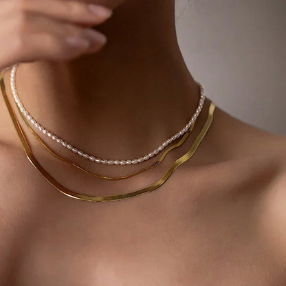 [Raffine]Avaria Freshwater Pearl Choker