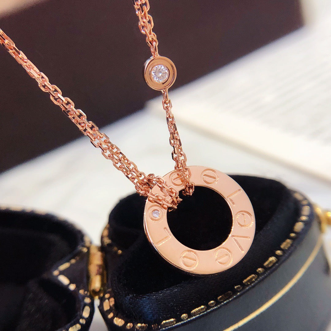 [Raffine] COLLAR DE AMOR 16MM 2 DIAMANTES