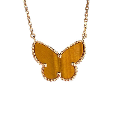 [Raffine] COLLAR DE MARIPOSA OJO DE TIGRE