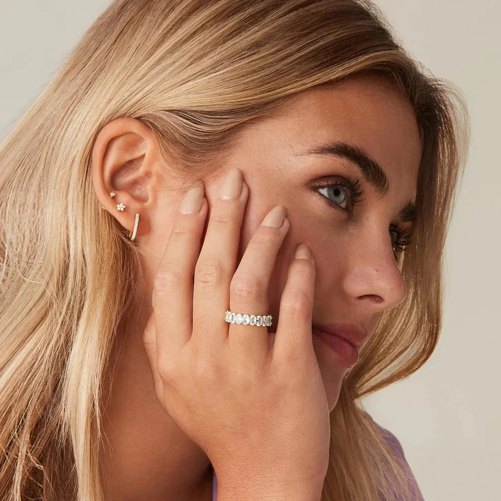 [Raffine]Antoinette Diamond Simulant Gold Ring