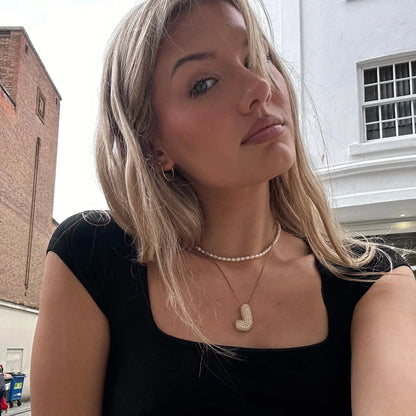 [Raffine]Bubble Initial Diamond Necklace