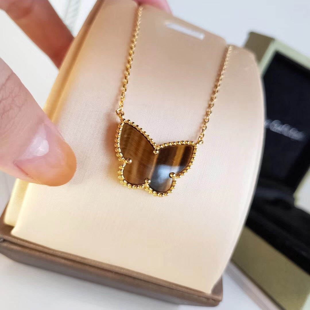 [Raffine] COLLAR DE MARIPOSA OJO DE TIGRE