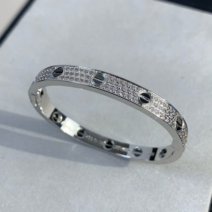 [Raffine]LOVE BRACELET 6.1MM DIAMOND-PAVED CERAMIC
