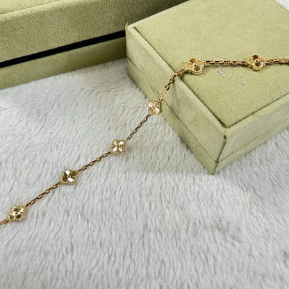 [Raffine]CLOVER 6 MOTIF DIAMOND BRACELET