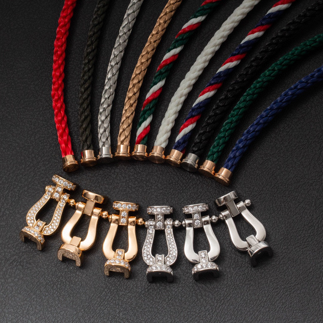 [Raffine]FORCE LARGE HORSESHOE FULL DIAMOND BRACELET GOLD