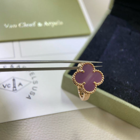 [Raffine]Anillo de trébol morado y violeta