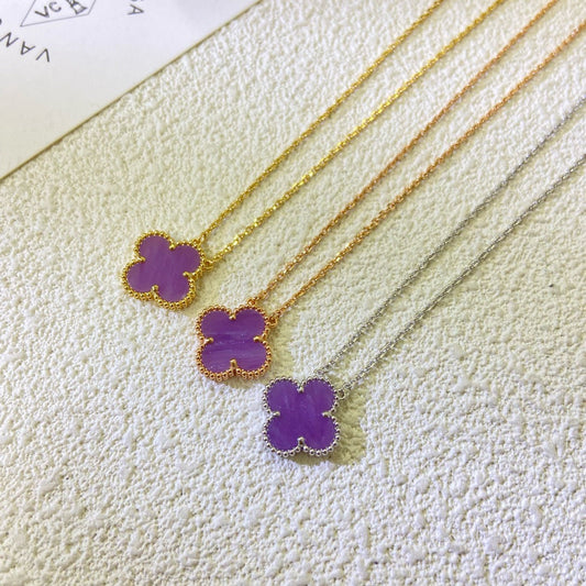 [Raffine] COLLAR TRÉBOL 15MM PÚRPURA VIOLETA