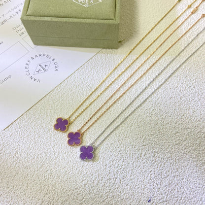 [Raffine] COLLAR TRÉBOL 15MM PÚRPURA VIOLETA