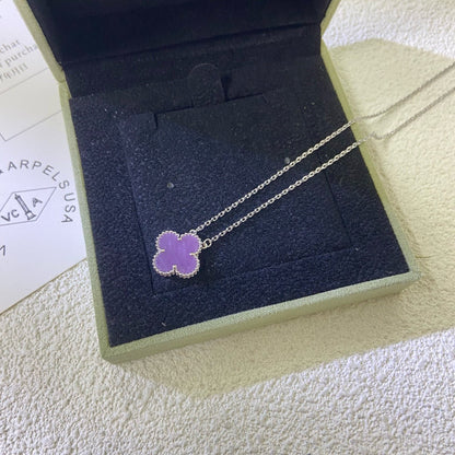 [Raffine] COLLAR TRÉBOL 15MM PÚRPURA VIOLETA