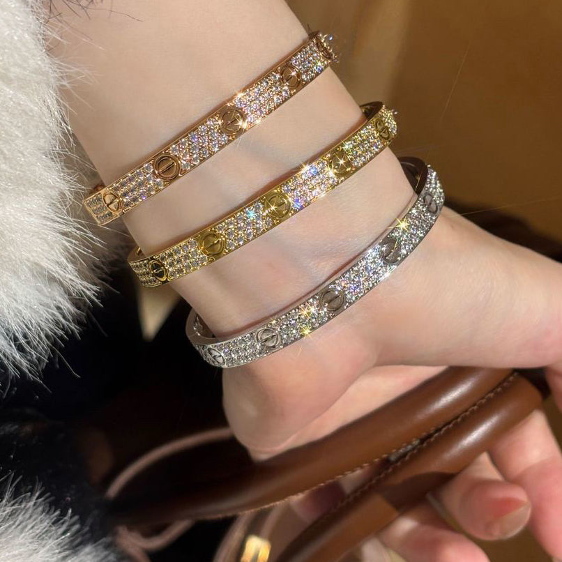 [Lora] LOVE BRACELET 6.1MM DIAMOND-PAVED